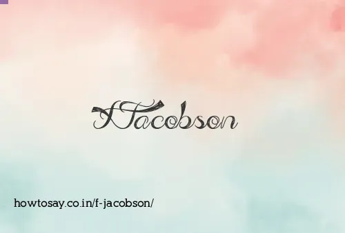 F Jacobson