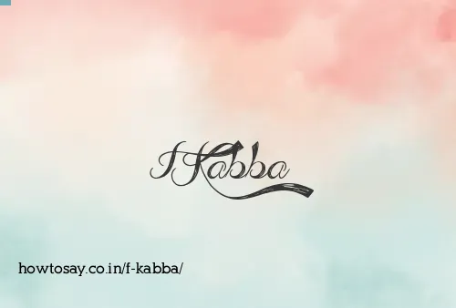 F Kabba