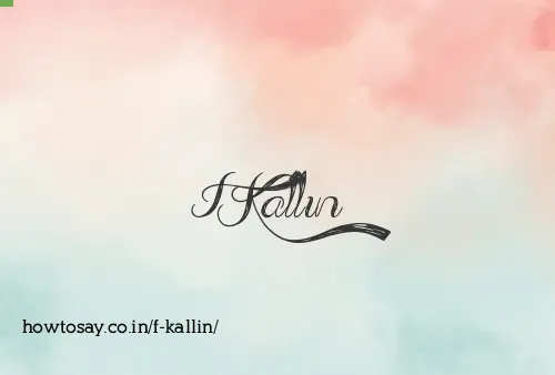 F Kallin