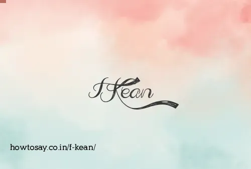 F Kean
