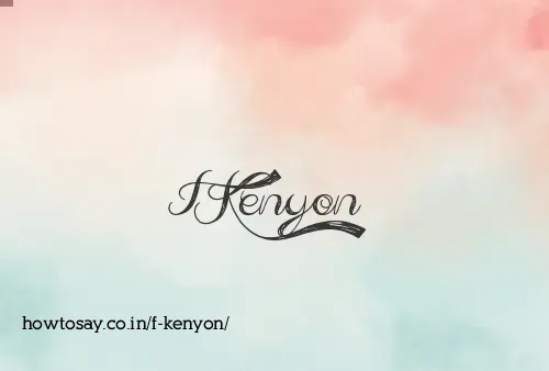 F Kenyon