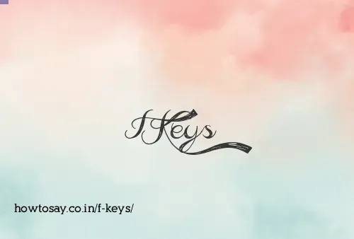 F Keys