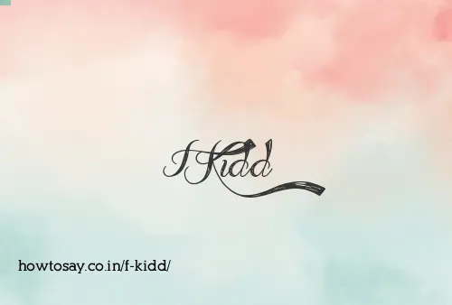 F Kidd