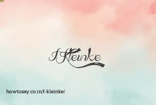 F Kleinke
