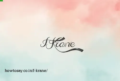 F Krane