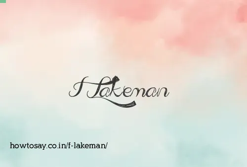F Lakeman