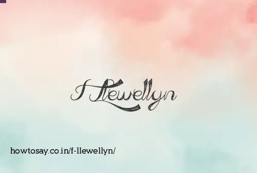 F Llewellyn