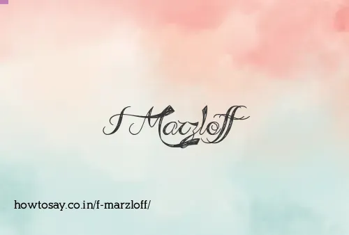 F Marzloff