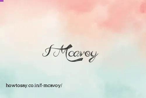 F Mcavoy