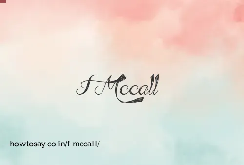 F Mccall