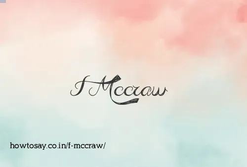 F Mccraw