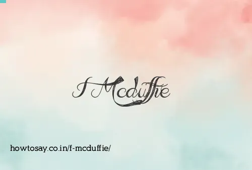 F Mcduffie