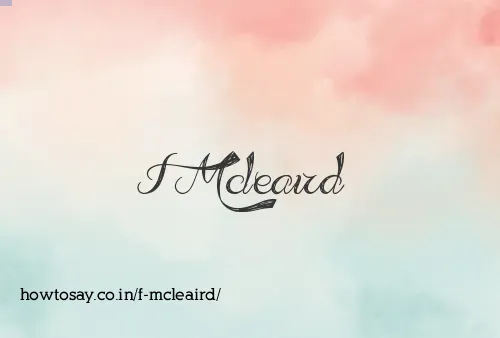 F Mcleaird