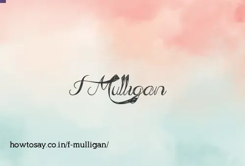 F Mulligan
