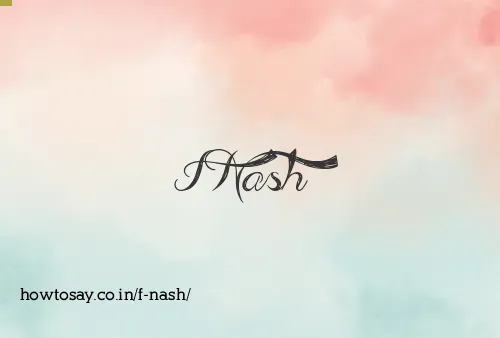 F Nash