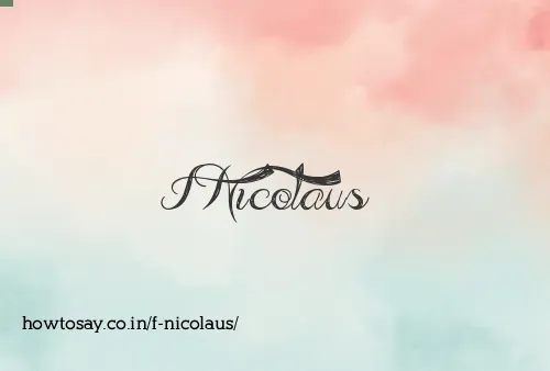 F Nicolaus