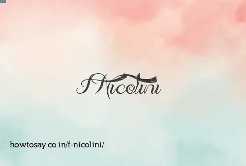 F Nicolini