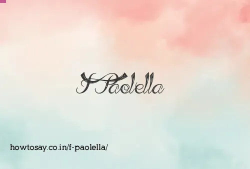 F Paolella