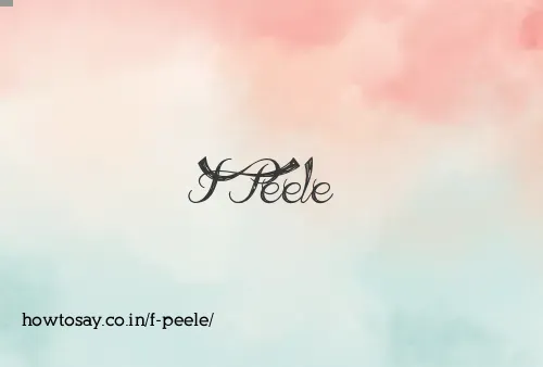 F Peele