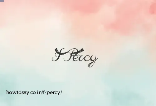 F Percy