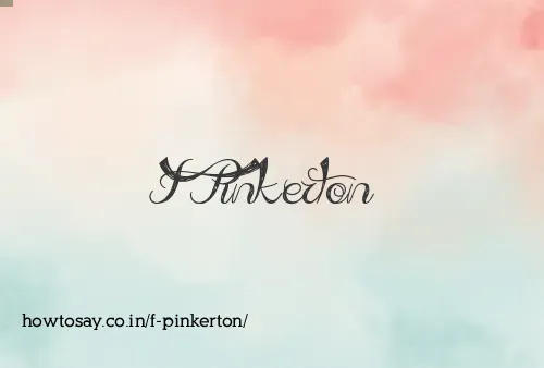 F Pinkerton