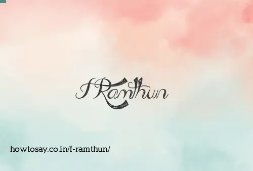 F Ramthun