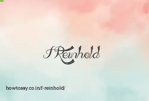 F Reinhold