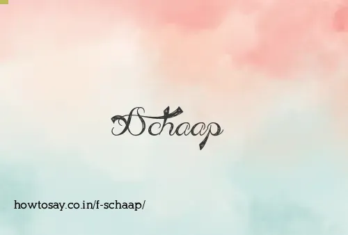 F Schaap