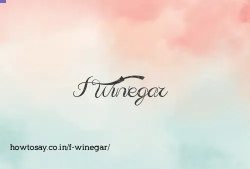F Winegar