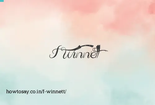 F Winnett