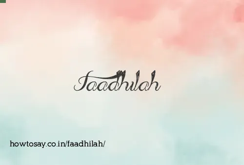 Faadhilah