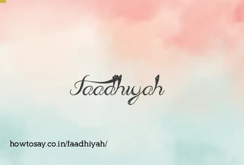 Faadhiyah