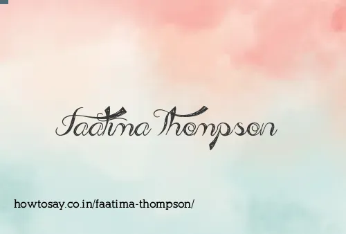 Faatima Thompson