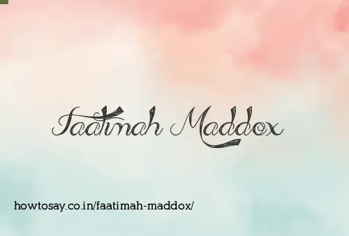 Faatimah Maddox