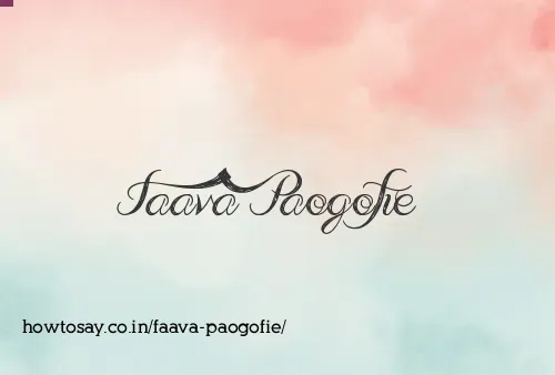 Faava Paogofie
