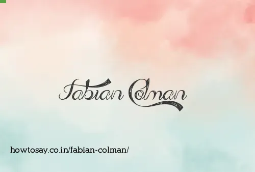 Fabian Colman