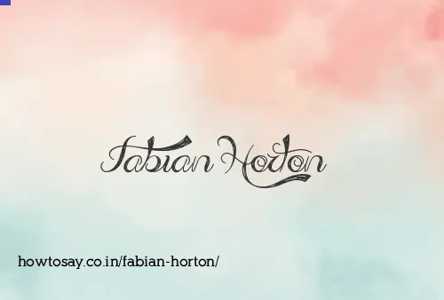 Fabian Horton