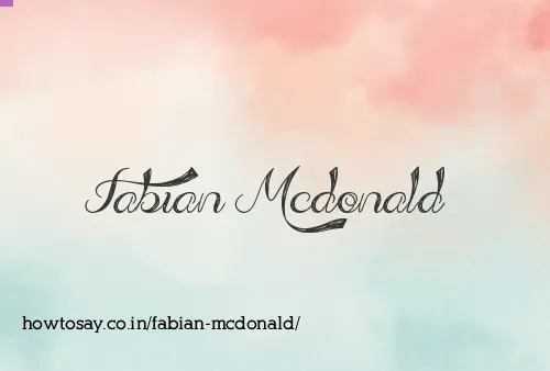 Fabian Mcdonald