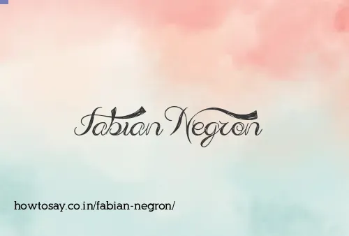 Fabian Negron
