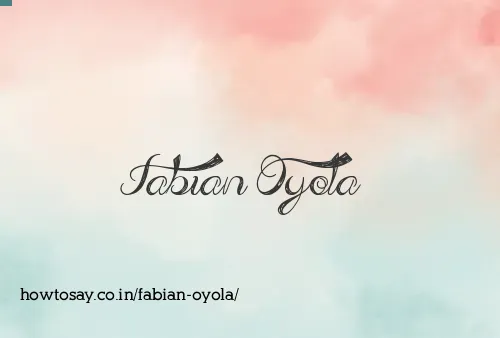 Fabian Oyola