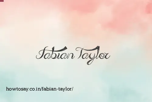 Fabian Taylor