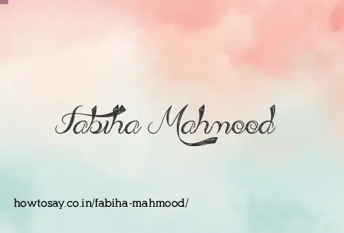 Fabiha Mahmood