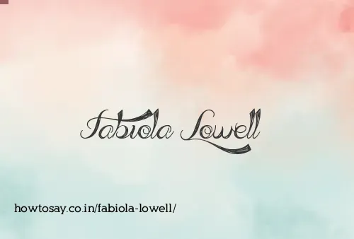 Fabiola Lowell