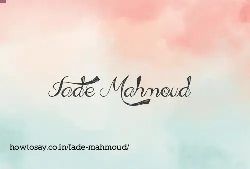 Fade Mahmoud