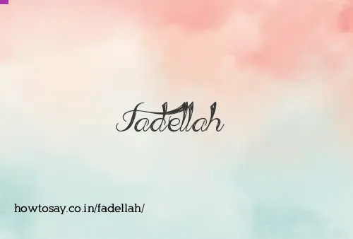 Fadellah