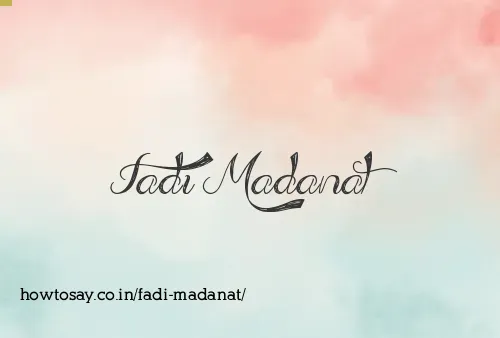 Fadi Madanat