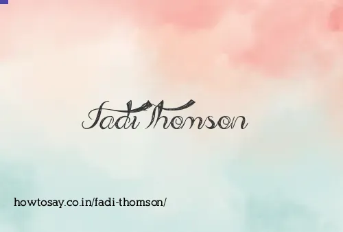 Fadi Thomson