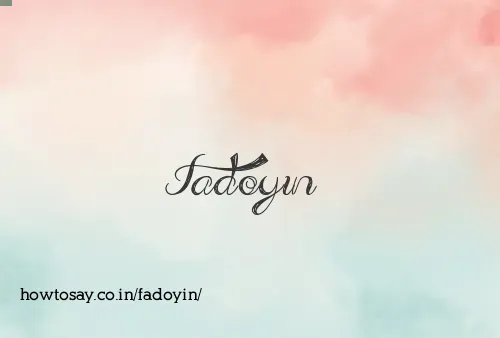 Fadoyin