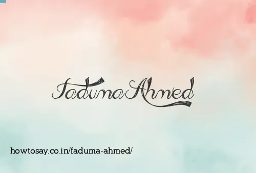 Faduma Ahmed
