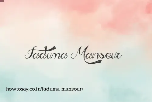 Faduma Mansour
